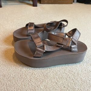 Platform Tevas worn once